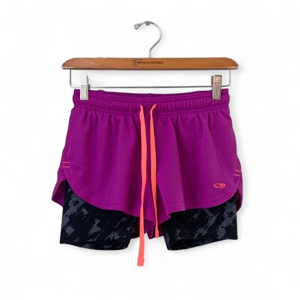 Y2K Champion Purple and black camo athletic shorts size M/L